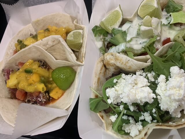 4 tacos on a plate